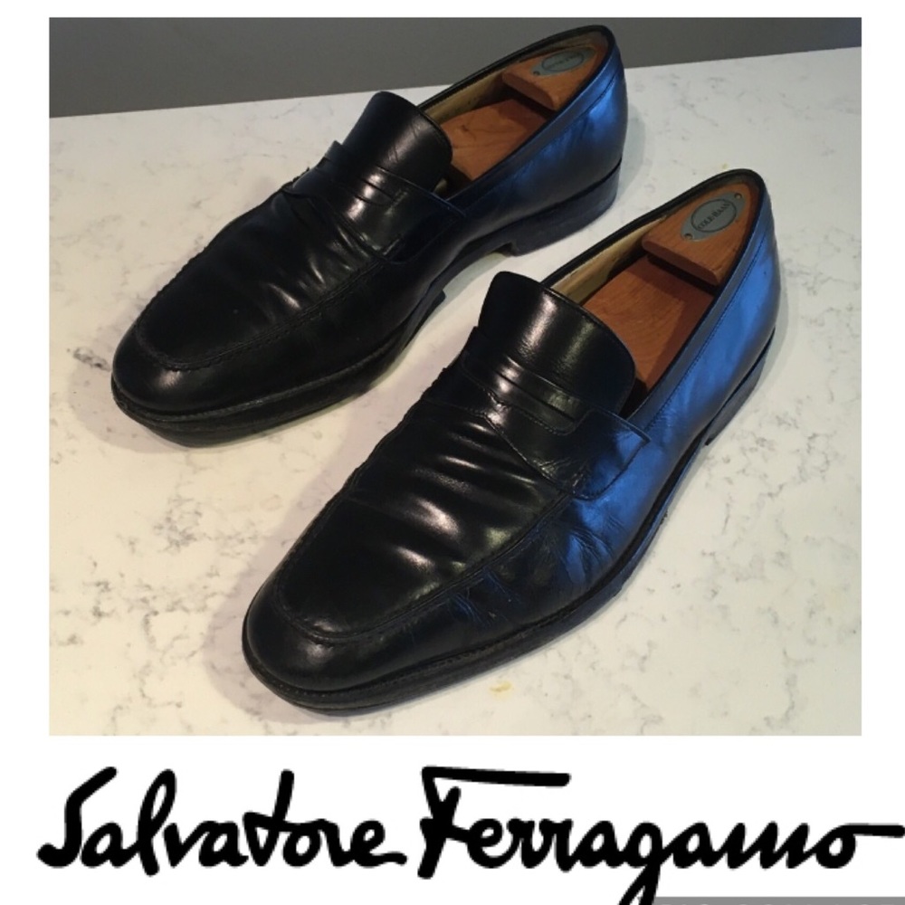 Salvatore Ferragamo: Mens Slip-on Dress Shoes-11.5